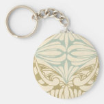 ornate art nouveau style abstract pattern keychains