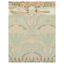ornate bontanical garden art nouveau art personalized letterhead