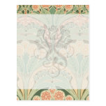 ornate bontanical garden art nouveau art postcard