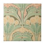 ornate bontanical garden art nouveau art ceramic tile