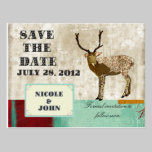 Ornate Buck Save the Date  Vintage Postcard postcards
