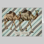 Ornate Camels Stripes Birthday  Card cards