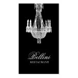 Ornate Chandelier Black Design business cards