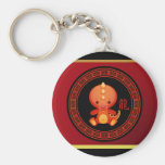 Ornate Chinese Year of the Dragon Keychain