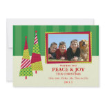 Ornate Christmas Tree and Frame Photo Card Invitation