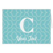 Ornate Contemporary Monogram - Letter C Cards