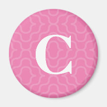 Ornate Contemporary Monogram - Letter C Fridge Magnets