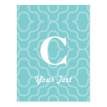 Ornate Contemporary Monogram - Letter C Post Card