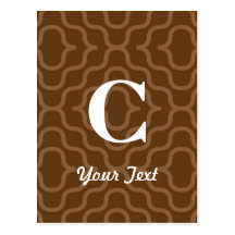 Ornate Contemporary Monogram - Letter C Post Card