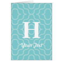 Ornate Contemporary Monogram - Letter H Cards