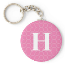 Ornate Contemporary Monogram - Letter H Keychains