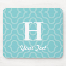 Ornate Contemporary Monogram - Letter H Mouse Pads