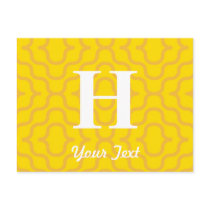 Ornate Contemporary Monogram - Letter H Postcards