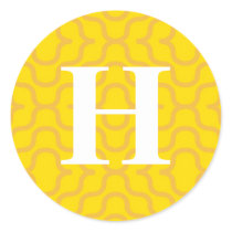 Ornate Contemporary Monogram - Letter H Stickers