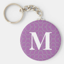 Ornate Contemporary Monogram - Letter M Keychain