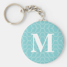 Ornate Contemporary Monogram - Letter M Keychains