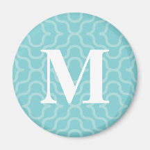 Ornate Contemporary Monogram - Letter M Fridge Magnet