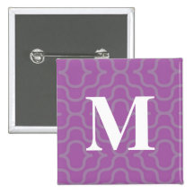Ornate Contemporary Monogram - Letter M Pins