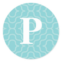 Ornate Contemporary Monogram - Letter P Stickers