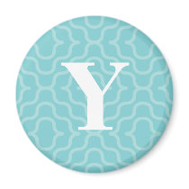 Ornate Contemporary Monogram - Letter Y Magnet