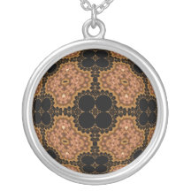 Ornate Copper Gold Kaleidoscope Mandala Jewelry