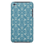 Ornate damask decorative denim blue iPod case iPod Touch Cases