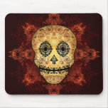 Ornate Flame Sugar Skull Mousepad