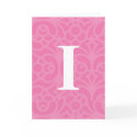 Ornate Floral Monogram - Letter I cards