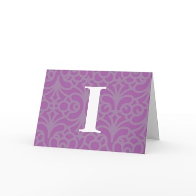 Ornate Floral Monogram - Letter I Cards by fantasian_angel
