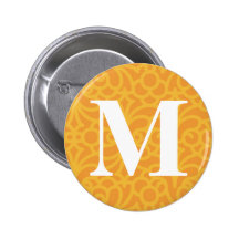 Ornate Floral Monogram - Letter M Pins