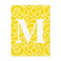 Ornate Floral Monogram - Letter M Postcards