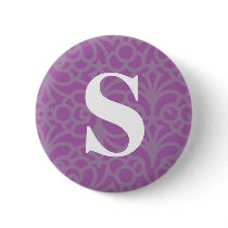 Ornate Floral Monogram - Letter S Pin