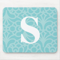 Ornate Floral Monogram - Letter S Mouse Pad