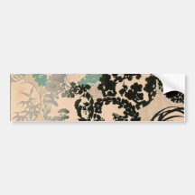 Ornate Floral Pattern Bumper Stickers