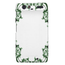 Ornate floral  swirl droid case motorola droid RAZR covers