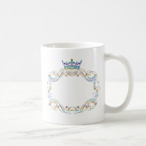 Ornate  Frame Medallion with Crown mugs