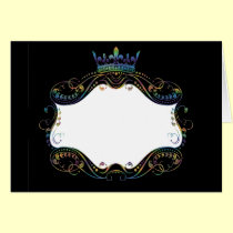 Ornate  Frame Medallion with Crown cards