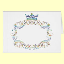 Ornate  Frame Medallion with Crown cards