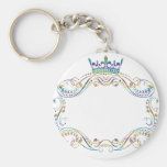 Ornate  Frame Medallion with Crown Key Chains