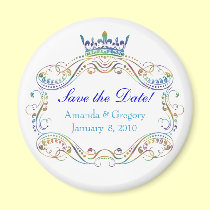 Ornate  Frame Medallion with Crown magnets
