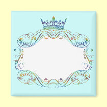 Ornate  Frame Medallion with Crown magnets