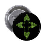 Ornate Green Gothic Cross Pins