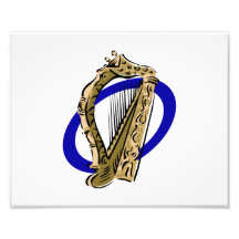 Ornate harp graphic blue ring.png photo