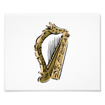 Ornate harp graphic  music.png photo print