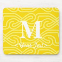 Ornate Knotwork Monogram - Letter M Mouse Pads