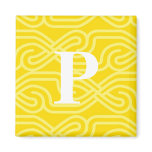 Ornate Knotwork Monogram - Letter P Magnet