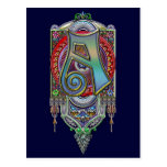 Ornate Letter A Monogram Print Postcards