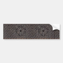 Ornate metal grate bumper stickers