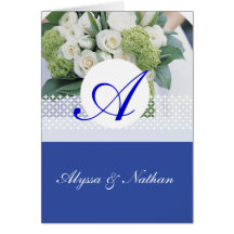 Ornate Monogram Letter A Custom Notecard