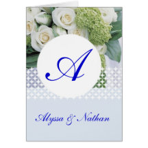 Ornate Monogram Letter A Custom Notecard